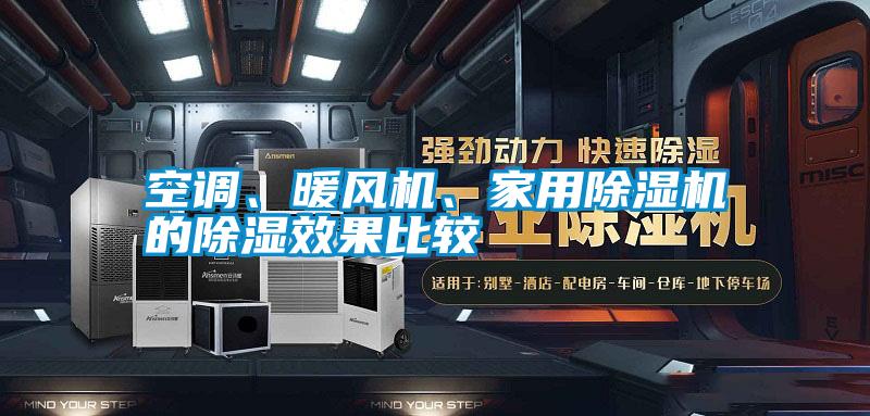 空調、暖風機、家用除濕機的除濕效果比較
