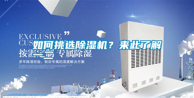 如何挑選除濕機？來此了解一二
