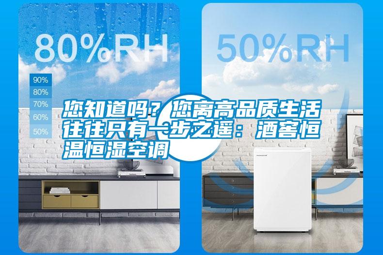 您知道嗎?您離高品質生活往往只有一步之遙:酒窖恒溫恒濕空調