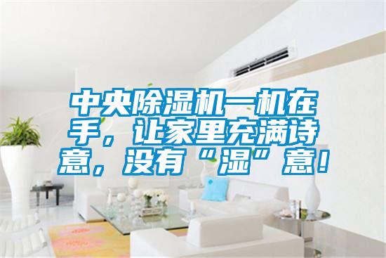 中央除濕機一機在手，讓家里充滿詩意，沒有“濕”意！