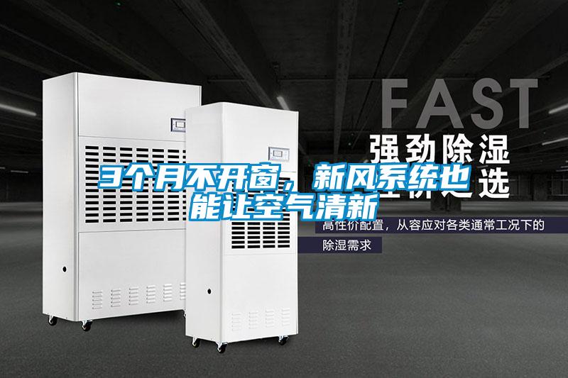3個月不開窗，新風系統也能讓空氣清新
