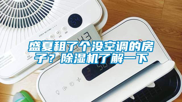 盛夏租了個沒空調的房子?除濕機了解一下