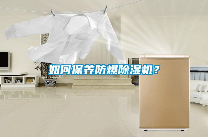 如何保養防爆除濕機？