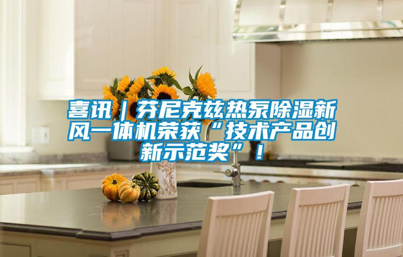 喜訊｜芬尼克茲熱泵除濕新風(fēng)一體機榮獲“技術(shù)產(chǎn)品創(chuàng)新示范獎”！