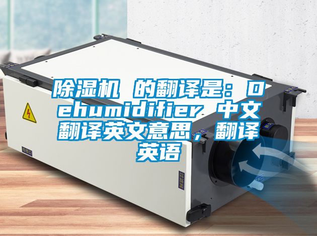 除濕機(jī) 的翻譯是:Dehumidifier 中文翻譯英文意思,翻譯英語