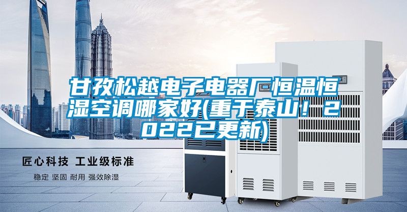 甘孜松越電子電器廠恒溫恒濕空調哪家好(重于泰山!2022已更新)