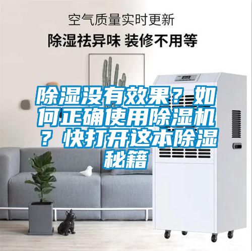 除濕沒有效果？如何正確使用除濕機？快打開這本除濕秘籍